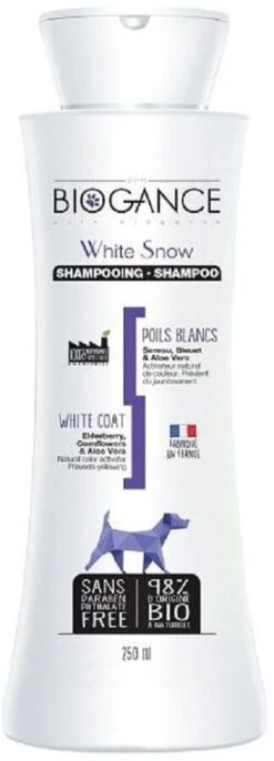 Biogance Shampooing Poils Blancs Pour Chien, Chiot Et Chat 250 Ml