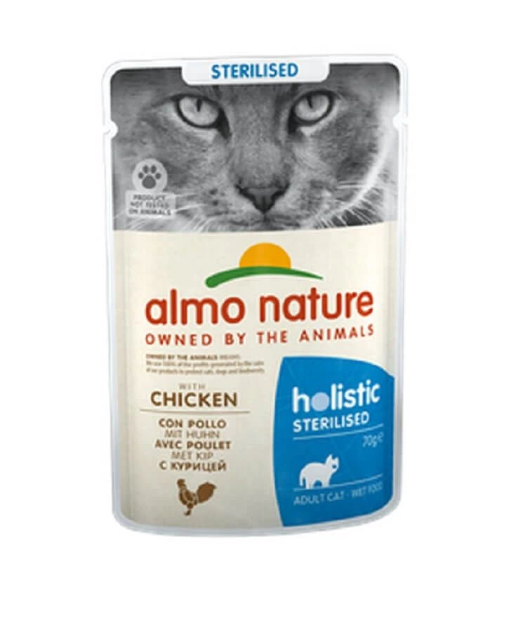 Almo Nature Chat Sterilised Poulet 30 X 70 G 3 Almo Nature Chat Sterilised Poulet 30 X 70 G