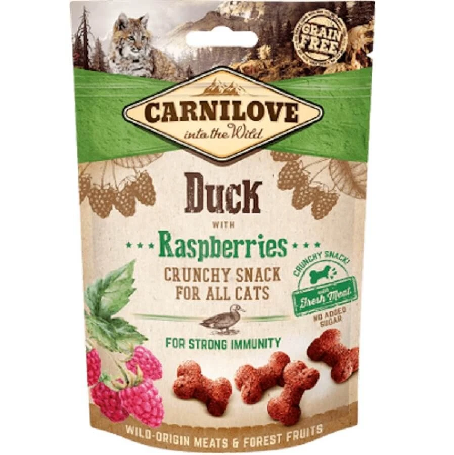 Carnilove Crunchy Snack Canard & Framboises Friandises Chat 50 G 3 Carnilove Crunchy Snack Canard & Framboises Friandises Chat 50 G