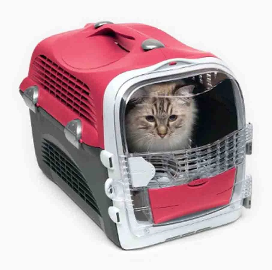 Cat It Cage De Transport Cabrio Rouge Cerise Pour Chat 4 Cat It Cage De Transport Cabrio Rouge Cerise Pour Chat – Image 2