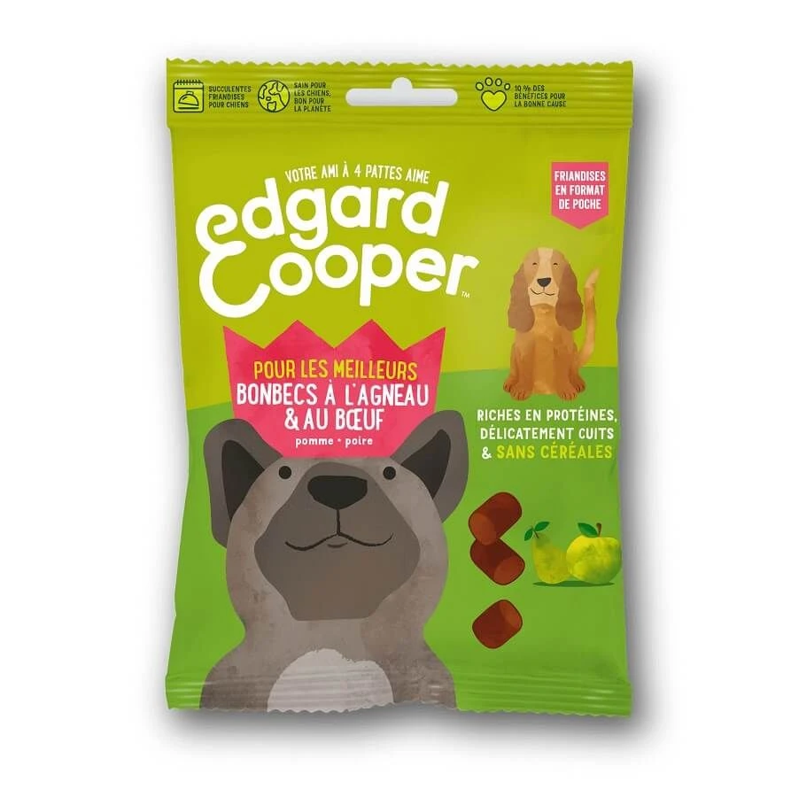 Edgard & Cooper Bonbecs Agneau & Boeuf Chien & Chiot 50 G