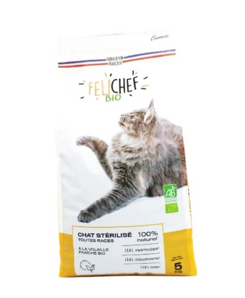 Felichef Croquettes BIO Chat Stérilisé 5 Kg 3 Felichef Croquettes BIO Chat Stérilisé 5 Kg