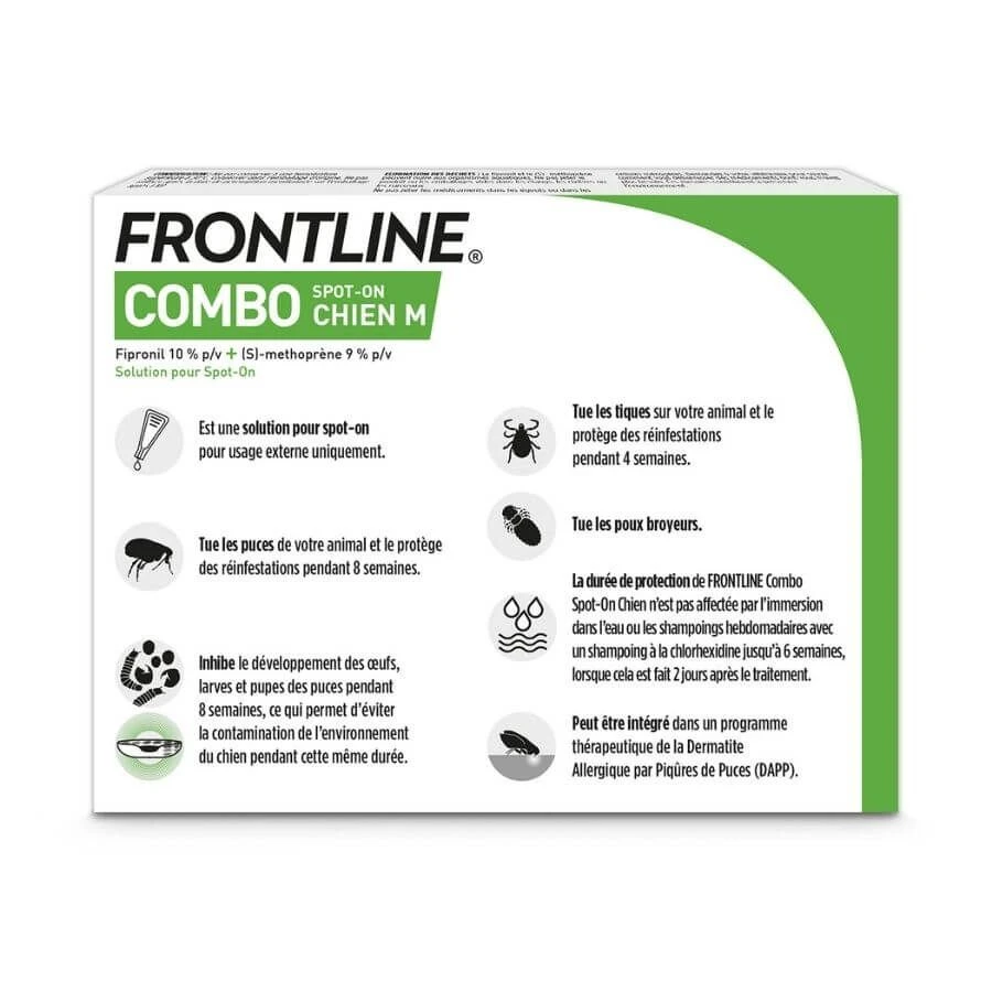 Frontline Combo Chien 10-20 Kg 4 Pipettes 4 Frontline Combo Chien 10-20 Kg 4 Pipettes – Image 2