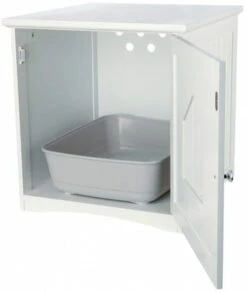 Trixie Cabane De Toilette Chat Blanc 49 × 51 × 51 Cm -Animalerie maisons3