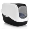 Savic Nestor Maison De Toilette Avec Filtre Pour Chat Noir -Animalerie nestor maison de toilette avec filtre pour chat noir la compagnie des animaux