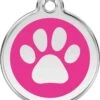 RedDingo Médaille D'identité "Patte" 20 Mm Fuchsia 2 RedDingo Médaille D'identité "Patte" 20 Mm Fuchsia -Animalerie reddingo me daille d identite patte fuchsia la compagnie des animaux