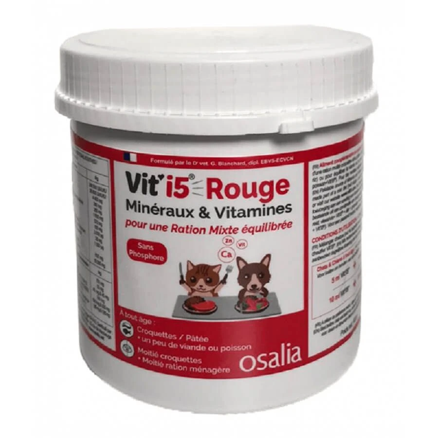 VIT'I5 Rouge Poudre Chat Et Chien 600 G
