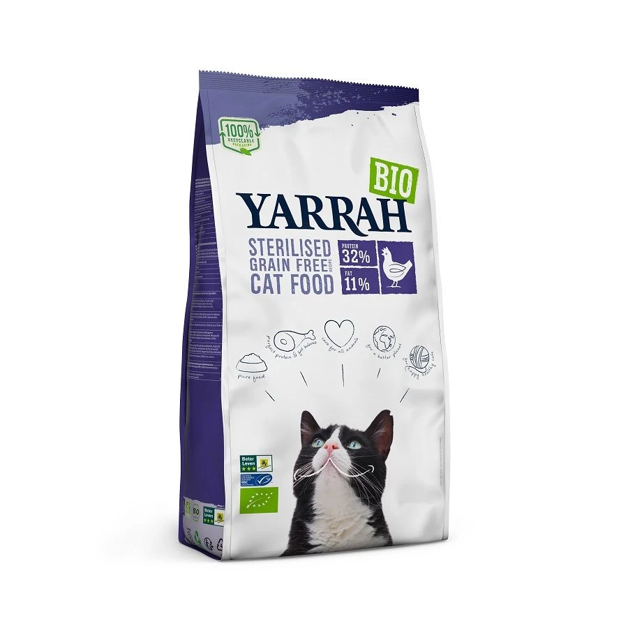 Yarrah Bio Croquettes Sans Céréales Pour Chat Stérilisé 2 Kg 3 Yarrah Bio Croquettes Sans Céréales Pour Chat Stérilisé 2 Kg