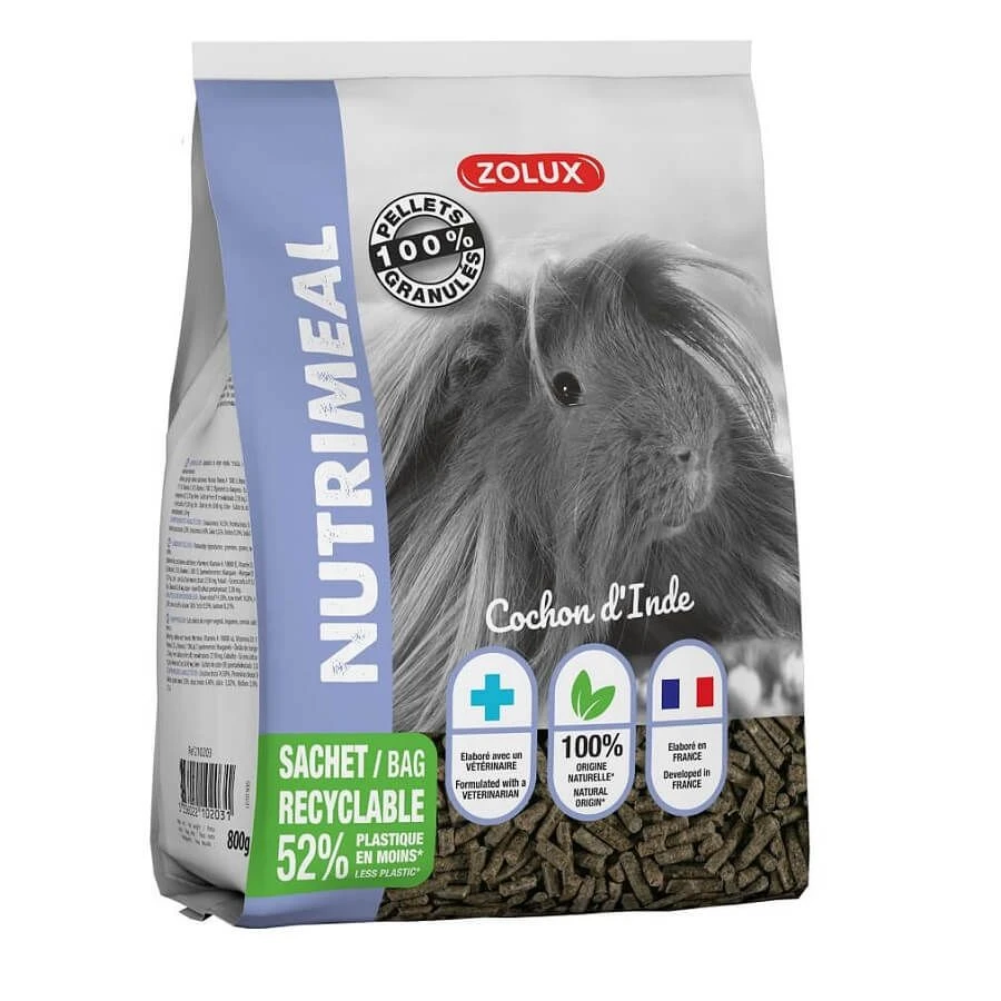 Zolux Nutrimeal Granulés Cochon D'inde 800 G 3 Zolux Nutrimeal Granulés Cochon D'inde 800 G