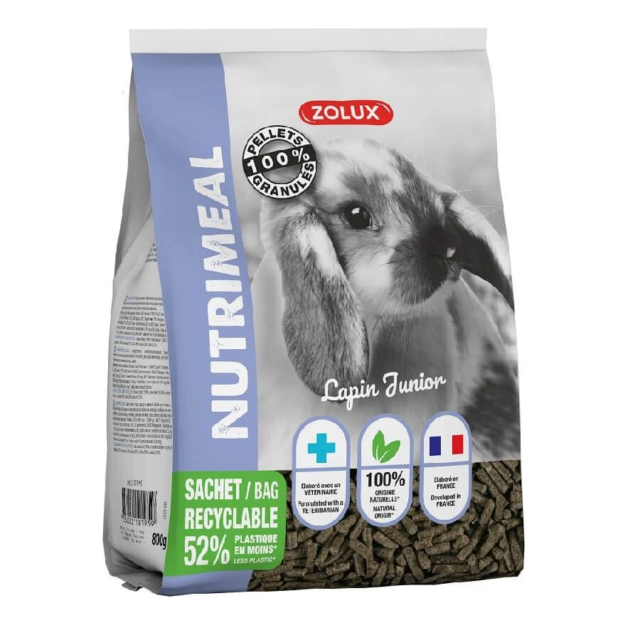 Zolux Nutrimeal Granulés Lapin Junior 800 G 3 Zolux Nutrimeal Granulés Lapin Junior 800 G