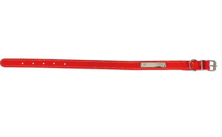 Zolux Collier En Cuir Piqué Rouge 55 Cm 3 Zolux Collier En Cuir Piqué Rouge 55 Cm