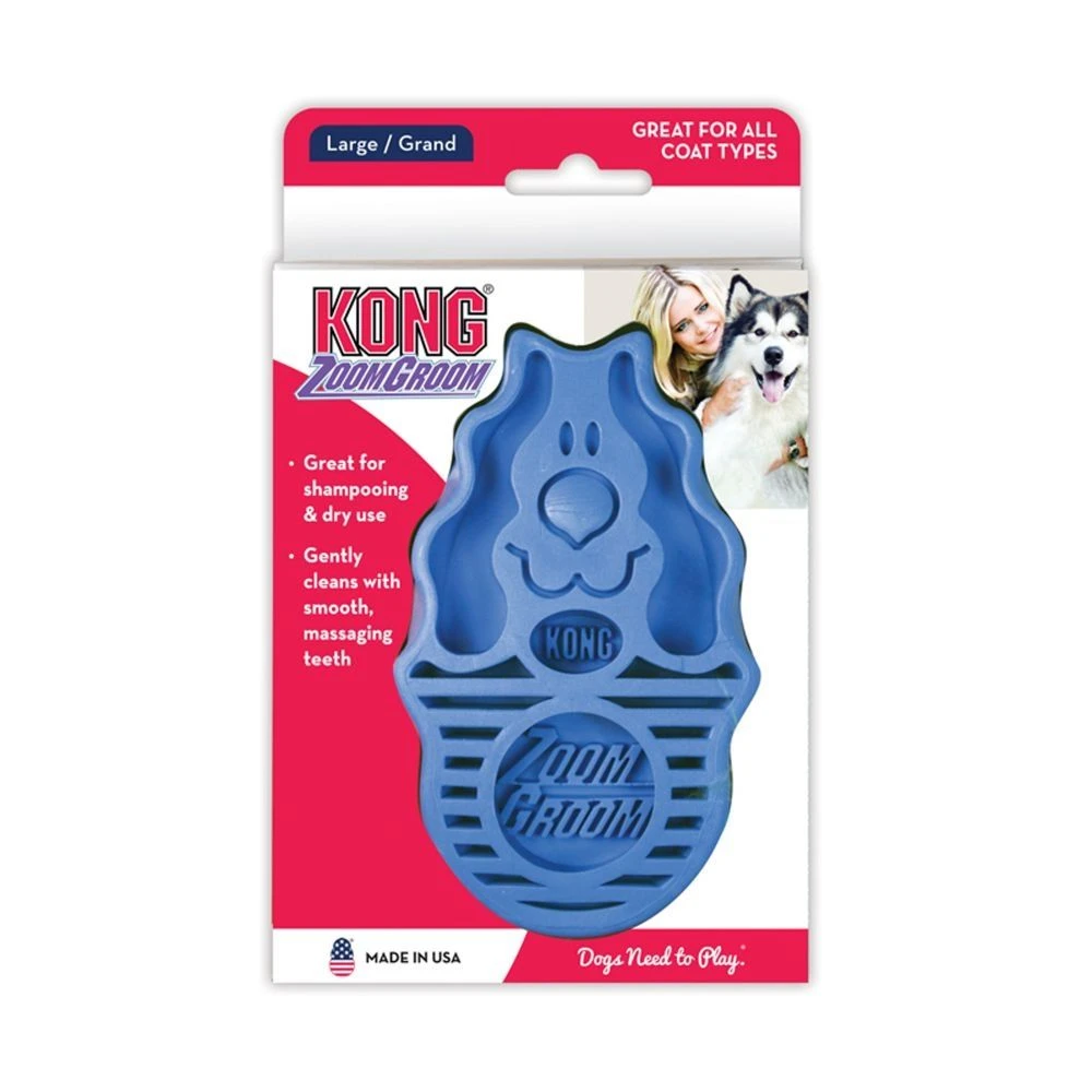 KONG Brosse Zoom Groom Bleue Pour Chien 8 KONG Brosse Zoom Groom Bleue Pour Chien – Image 6